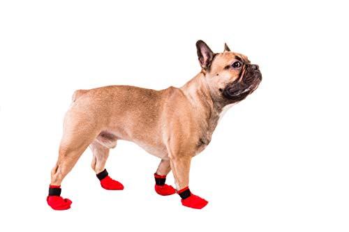 Non-stop dogwear Paw Protectors Dog Booties for Sledding, Long Distance Sock for Mushing, Hiking, Injuries, First Aid, Clean Paws, Clean Carpet & More (12-Pack Medium)
