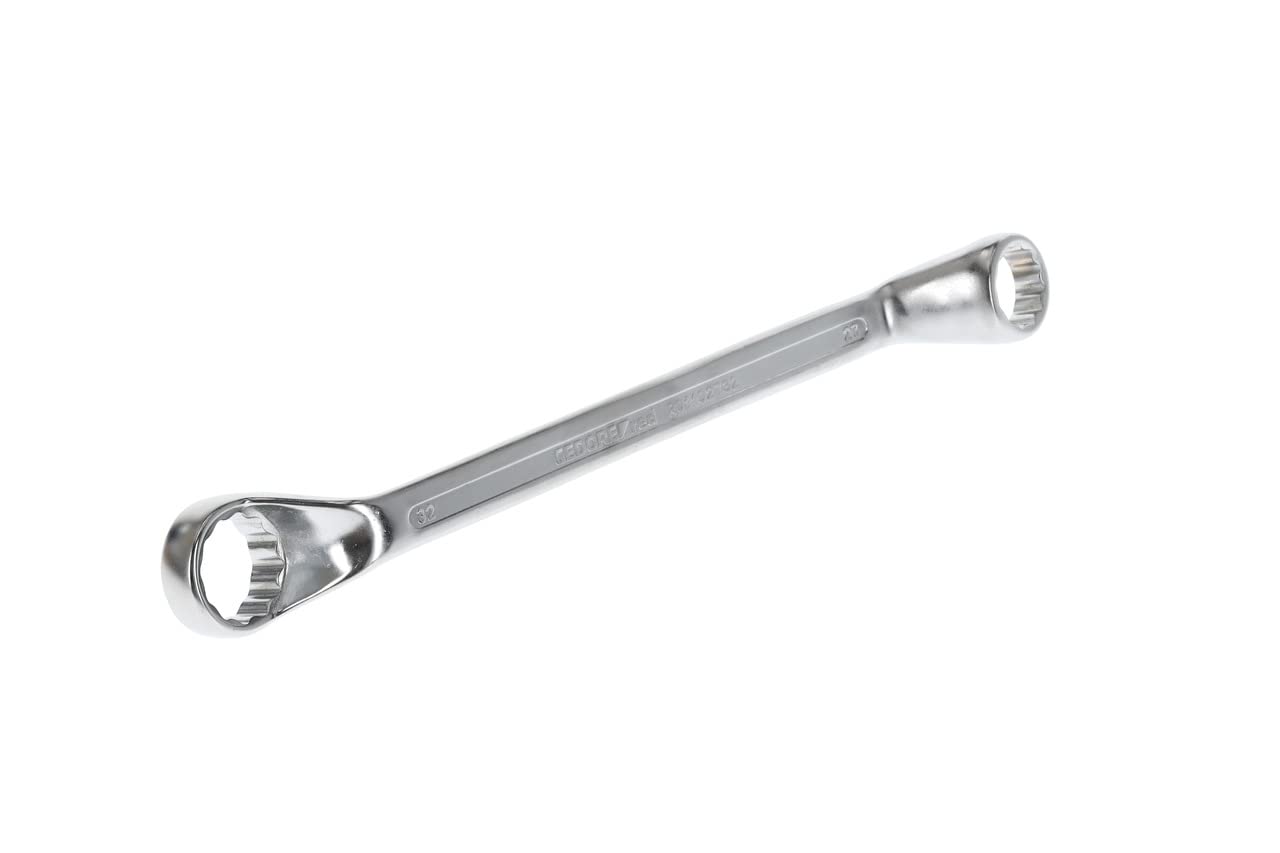 GEDORE Red Double-Ended Ring Spanner SW 27 x 32 mm L 365 mm Chrome Vanadium Steel Silver