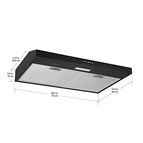 Ancona AN1803 30” 110 CFM Convertible Under Range Hood in