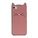 iPhone 7 Case, MC Fashion Cute 3D Pink MEOW Party Cat Kitty Whiskers Protective Soft Case Skin for Apple iPhone 7 (2016) (Cat Whisker-Pink)