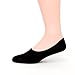 Best BASIC Casual No Show Socks for Men - Guaranteed Non-Slip - Black Large 3 pairs
