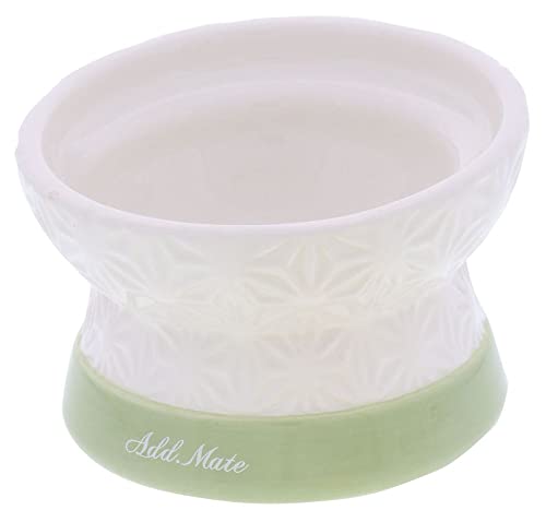 アドメイト (ADD. MATE)猫用食器 フードがこぼれにくい脚付き陶器食器 ドライフード向き