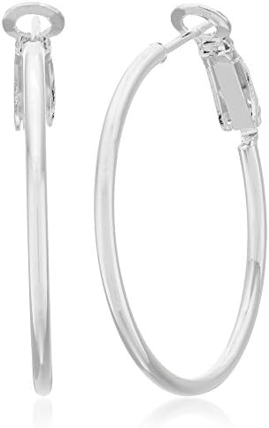 Sterling Silver Lightweight Paddle Back Hoop Earrings