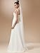Aukmla Bridal Wedding Veils with Comb Attached. Hair Accessories for Bride (Ivory)