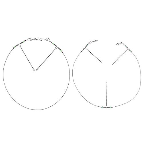 LANGPIAOEZU Wirbel Edelstahl-Fischen-Rigs Stahlvorfächer Seil Linie Schwenker-Schnur-Haken Abgleich-Belichtungsreihe Sea… – Bild 6