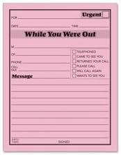 Adams 9711D While You were Out Pads, 50 Sheets/Pad, 4-Inch x 5-Inch, Pink, 12/PK