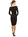 PattyBoutik Mama Cowl Neck Ruched Stretch Maternity Dress (Black S)