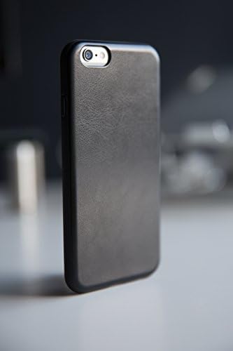 Leather iPhone 6s Case, Slim, Soft, Eco Friendly, Premium PU Leather * Rubber All Around Bumper Protection * Scratch Resistant * Thin Skin Case (AT&amp;T, Sprint, T-Mobile, Verizon) (Black)