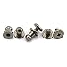LQ Industrial 30 PCS Solid Brass Sam Browne Button Screw Studs Nail Round Rivets for DIY Leather Craft Belt Wallet Handbag Black 5x7x7mm