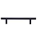 Amazon Basics Euro Bar Cabinet Handle (1/2-inch Diameter), 6.38-inch Length (4-inch Hole Center), Flat Black, 10-Pack
