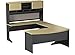 Ameriwood Home Pursuit U-Shaped Desk with Hutch Bundle, Natural