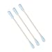 Beauty7 Double Ended Paper Stick Premium Cotton Swabs Buds Round & Spiral Shape Tip For Clean Care Beauty Makeup Cosmetic Tool (Blue, 200 Count)