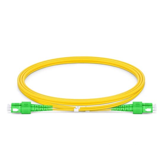 CHB 5 Meter Duplex Fibre Optic Patch Cable SC LC FC E2000 APC UPC Single Mode OS2 9/125 Yellow Patch Lead 2mm Fiber Patchcord (SC/APC - SC/APC)