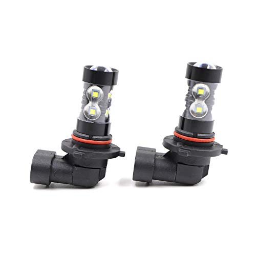 Dantoo 2 x 9145 LED Bulbs H10 Fog Light Bulbs Extremely Bright 6000K 10 SMD 9140 LED Fog Light Lamp Replacement for DRL or Fog Lights, Xenon White