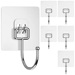 GLUIT Adhesive Hooks Heavy Duty 22 lbs Robe Towel