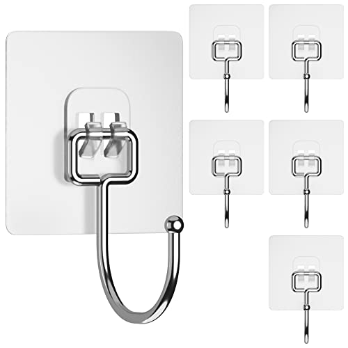 GLUIT Adhesive Hooks Heavy Duty 22 lbs Robe Towel