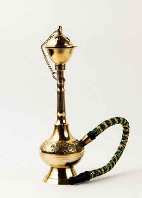 Triston Home Brass Hookah (6Inch, Gold)
