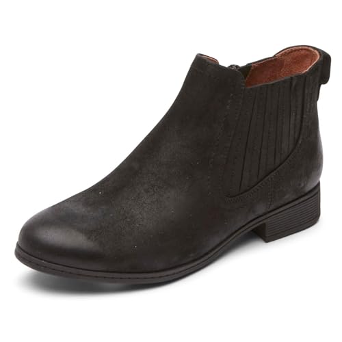 Cobb Hill Women's Crosbie Panel Boot, Black Leather, 8 M