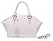 Authentic BRANGIO (Italy) Dome Shaped Satchel-Style Handbag with Adjustable Shoulder Strap (IVORY COLOR): TG1420-IV