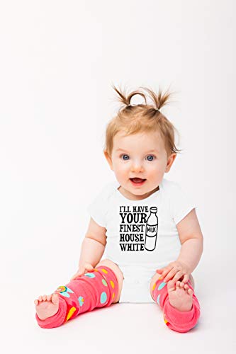 I'll Have Your Finest House White - Wine Lover - Funny Cute Infant Creeper, One-Piece Baby Bodysuit (White, Newborn) - Thumbnail 2
