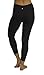 Velocity - Women's Solid Black Leggings - Performance Yoga Pants - Large