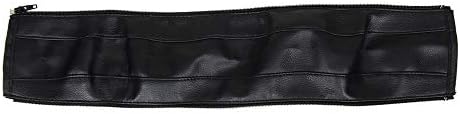 tenyears Baby Stroller Armrest Handle Sleeve Cover Universal Handle Dust-Proof Cover Artificial PU Leather Grip Anti-Slip Sleeve with Zipper Closure Compatible for Pushchair Black