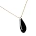 Onnea Life is Colorful Natural Stone Water Drop Pendant Necklace (Power Black)