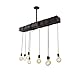 West Ninth Vintage Fayette Wood Beam Chandelier Light | Indoor Ceiling Fixture for Kitchen, Dining Room or Entryway