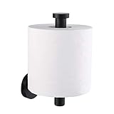 KES Vertical Toilet Paper Holder Bathroom Tissue Holder Paper Roll Dispenser SUS 304 Stainless Steel Rustproof Toilet Roll Holder Wall Mount Matt Black, A2075S12-BK