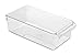 mDesign Storage Bin Organizer for Vitamins, Medicine, Medical, Dental Supplies - Medium, Clear