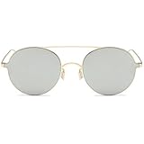 SOJOS Small Round Sunglasses Metal Frame Thin Lightweight Mirrored Lens SJ1068 SJ1084 SJ1087