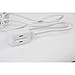 AXIS 45503 6-Feet 3-Outlet White Wall Hugger Indoor Extension Cord