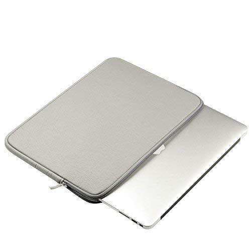 CCPK 13 inch Laptop Sleeve 13" Case Cover PU Leather Bag Compatible for Apple MacBook Air 13.3-inch Sleeves Compatible with Pro Retina Surface Dell Samsung Sony HP Notebook 12.9 inch iPad, Gray