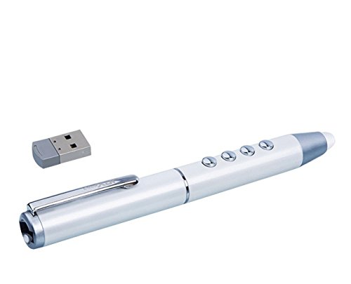 USB Mini Wireless Presenter RF 2.4GHz Powerpoint PPT Clicker Remote Presentation & PPT Control Volume & Whiteboard Markers function