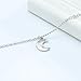 Edary Bohemian Moon Multilayer Necklace Turquoise Silver Necklaces Chain Jewelry for Women and Girls