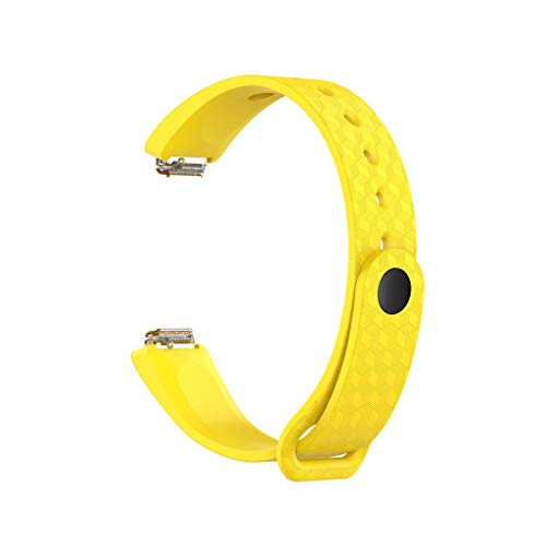 AutumnFall Small Silicone Waterproof Bracelet Watch Band Wristband Strap for Fitbit Inspire/Inspire HR (Yellow)