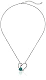 Austrian Crystal Heart Pendant Necklace, 18 Inches (Erinite Green)