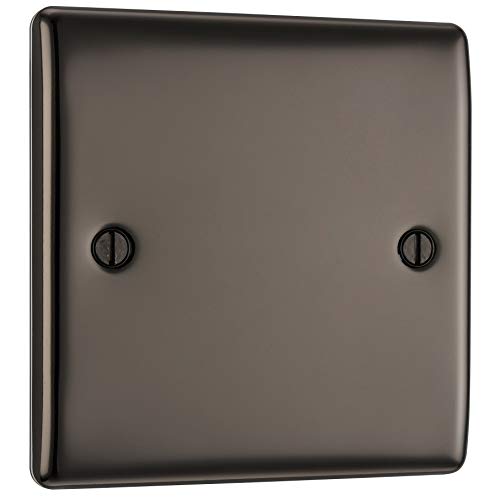 BG Electrical NBN94 The Nexus Metal Prise simple Nickel Noir