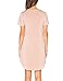 ALLY-MAGIC Women's Tunic Casual Plain Simple Short Sleeve T-Shirt Dress