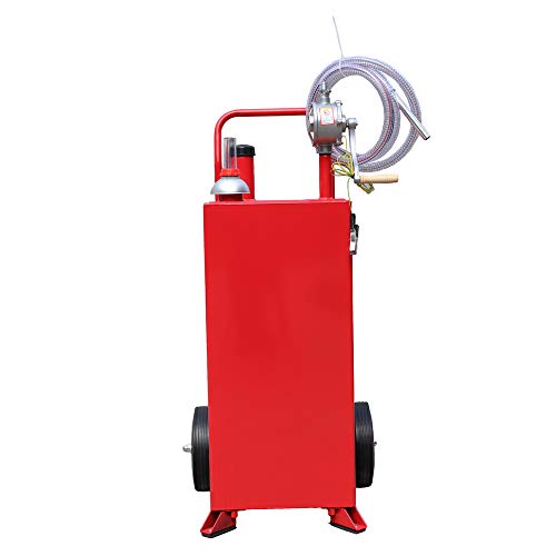 Fashine 30-Gallon Gas Caddy Fuel Tank, Portable Storage Tank Transfer Fuel Caddy, 30 Gallons Capacity, Red(US Storage) - Thumbnail 2