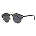AEVOGUE Polarized Sunglasses Mens Semi-Rimless Retro Unisex Glasses AE0504 (Black, 51)