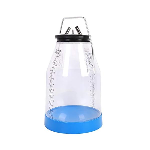 Taidda- Serbatoio della mungitrice, Serbatoio per Secchio della mungitrice da Latte Trasparente a Doppia Scala Portatile…