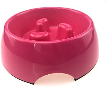 SHOWHASH Dog Bowl, No Spill Removable Easy to Use and Easy to Clean Stainless Steel Pet Bowl. (Large, Pink)