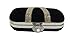 Chicastic Black Suede Rhinestone Studded One Ring Knuckle Duster Style Minaudiere Evening Cocktail Clutch Bag