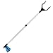 EJG Adjustable Length 30-44 inch Grip'n Grab Reach Tool Maximum 3LB Carrying Capacity Trash Grabber Pick-Up Grabber Garbage Picker (Blue)