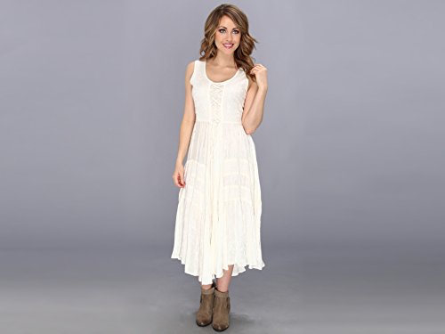 Scully Women's Lace-Up Jacquard Dress Ivory Large