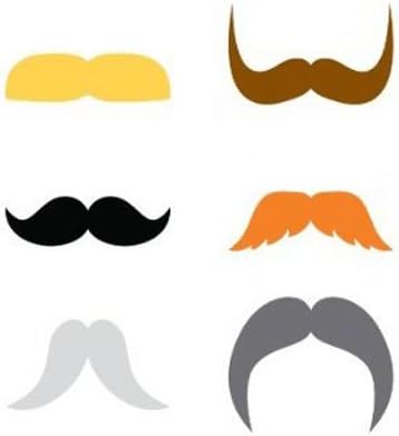 WELLSKEY Creative Silicone Drink Markers Mustache Style, Set of 12