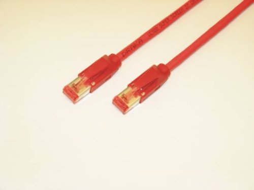 Tecline 71825R Ethernet Patch Cable Category 6A S/FTP PiMF EIA/TIA Class EA, 25 M Red