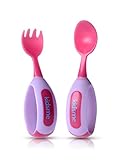 Kidsme My Turn Spoon and Fork Trainer Lavender, Purple