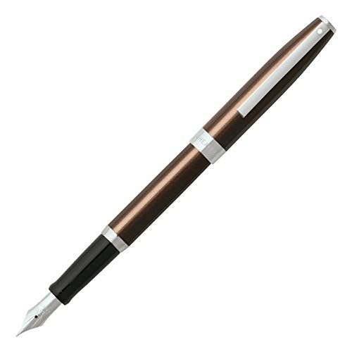 Sheaffer sagaris, metallic brown, chrome trim, fountain pen: medi…